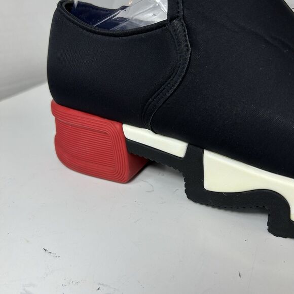 IRi NYC Wes I Black Red Neoprene Wavy Heel Futuristic Sneaker SZ 8 - Picture 5 of 13